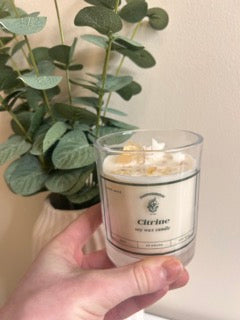 Citrine Crystal Candle